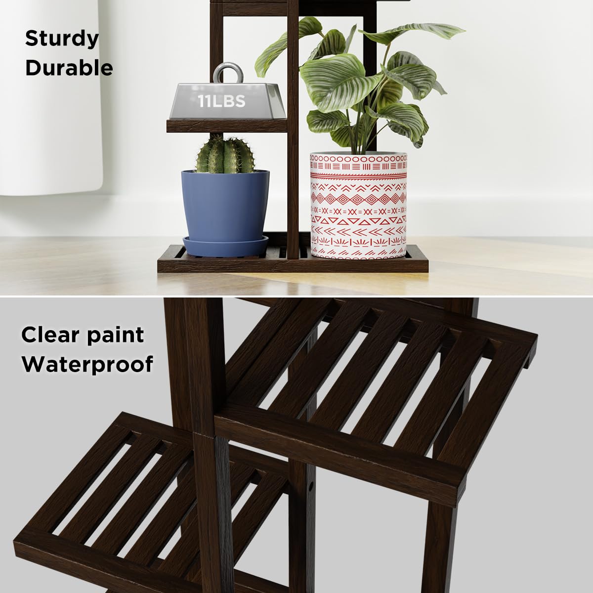 Amazon.com : Tall Plant Stand, Bamboo Plant Stand Indoor & Outdoor